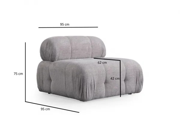 Rohová sedacia súprava / Rohová pohovka Petite 3 - Light Grey