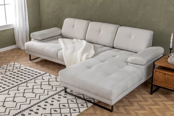 Rohová sedacia súprava / Rohová pohovka Mustang Large Right - Beige