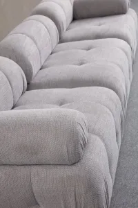 Rohová sedacia súprava / Rohová pohovka Petite 3 - Light Grey