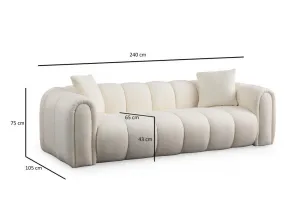 Trojmiestna pohovka Puffy 3 - White