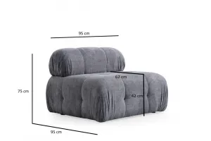 Rohová sedacia súprava / Rohová pohovka Petite 3 - Grey