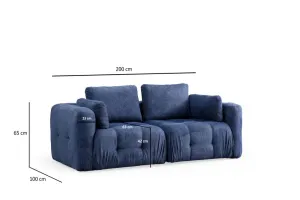Dvojmiestna pohovka Amaris 2 Seater - Navy Blue