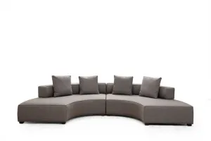 Rohová sedacia súprava / Rohová pohovka Gondol-2 (CHL-SOL-CHL-SAĞ) - Grey