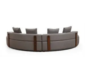 Rohová sedacia súprava / Rohová pohovka Gondol-2 (CHL-SOL-CHL-SAĞ) - Grey