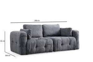 Dvojmiestna pohovka Amaris 2 Seater - Grey
