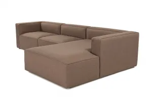 Rohová sedacia súprava / Rohová pohovka Mora XL (L1-O1-ChlRight) - Brown
