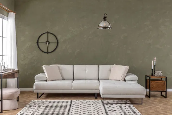 Rohová sedacia súprava / Rohová pohovka Mustang Small Right - Beige