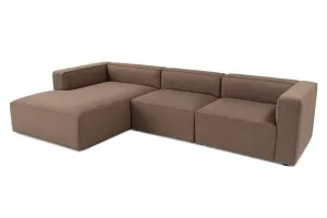 Rohová sedacia súprava / Rohová pohovka Mora XL (ChlLeft-O1-1R) - Brown