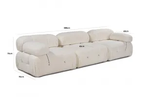 Trojmiestna pohovka Bubble 3 Seater ( L1-O1-1R) V2 - Bouclette