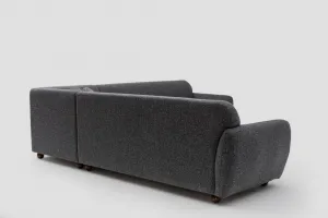Rohová sedacia súprava / Rohová pohovka Eddy Corner 2 (3L-C-3R) - Dark Grey