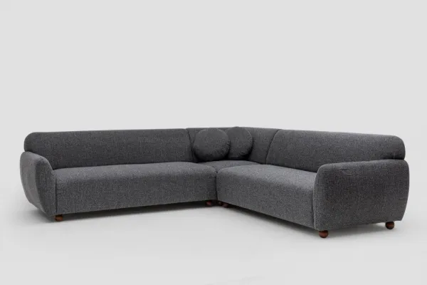 Rohová sedacia súprava / Rohová pohovka Eddy Corner 2 (3L-C-3R) - Dark Grey