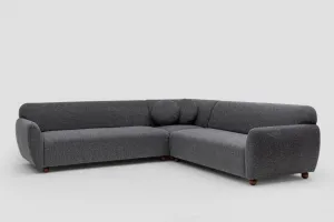 Rohová sedacia súprava / Rohová pohovka Eddy Corner 2 (3L-C-3R) - Dark Grey