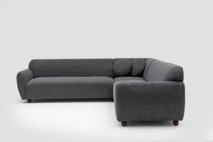Rohová sedacia súprava / Rohová pohovka Eddy Corner 2 (3L-C-3R) - Dark Grey