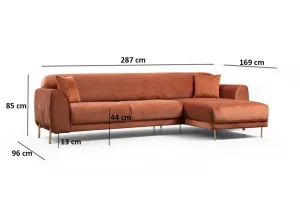 Rohová rozkladacia pohovka Image Corner Right ( L3-Chl ) - Cinnamon