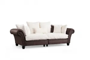 Trojmiestna pohovka Lawrence Lounge - Brown, White