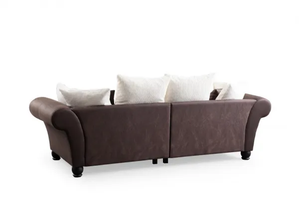 Trojmiestna pohovka Lawrence Lounge - Brown, White