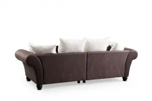 Trojmiestna pohovka Lawrence Lounge - Brown, White