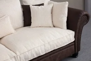 Trojmiestna pohovka Lawrence Lounge - Brown, White