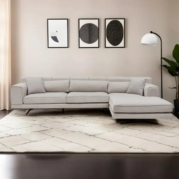 Rohová sedacia súprava / Rohová pohovka Jivago Corner Right (L2-Chl) - Beige