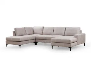 Rohová sedacia súprava / Rohová pohovka Porto Corner (EOT-C-02-CHL) - Beige