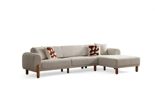 Rohová rozkladacia pohovka Lyke Right - Cream