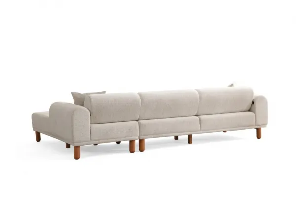 Rohová rozkladacia pohovka Lyke Right - Cream