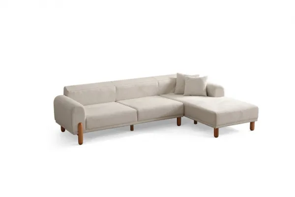 Rohová rozkladacia pohovka Lyke Right - Cream
