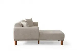 Rohová rozkladacia pohovka Lyke Left - Cream