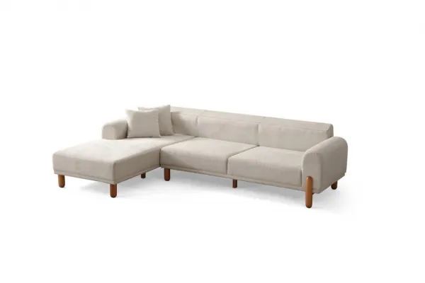 Rohová rozkladacia pohovka Lyke Left - Cream