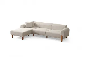 Rohová rozkladacia pohovka Lyke Left - Cream