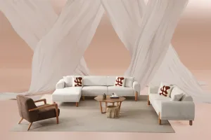 Rohová rozkladacia pohovka Lyke Left - Cream