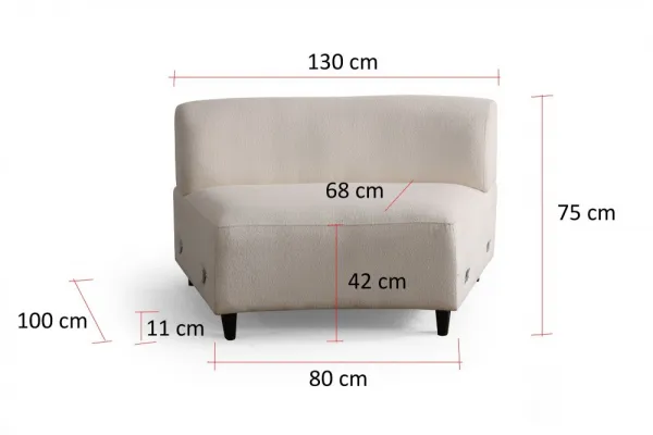 Rohová sedacia súprava / Rohová pohovka Pars Cream (1L + 1R) - Corner v2