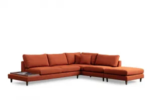 Rohová sedacia súprava / Rohová pohovka New Tulip With Pouf - Orange