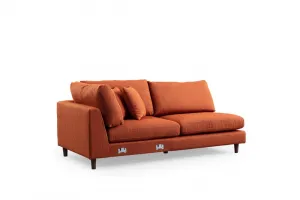 Rohová sedacia súprava / Rohová pohovka New Tulip With Pouf - Orange