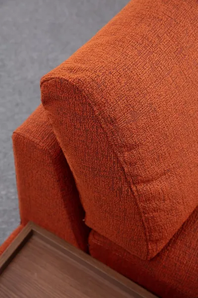 Rohová sedacia súprava / Rohová pohovka New Tulip With Pouf - Orange
