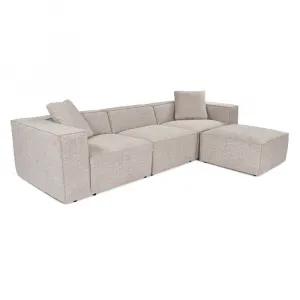 Rohová sedacia súprava / Rohová pohovka Lora (L1-O1-1R-POUFFE ) - Mocha