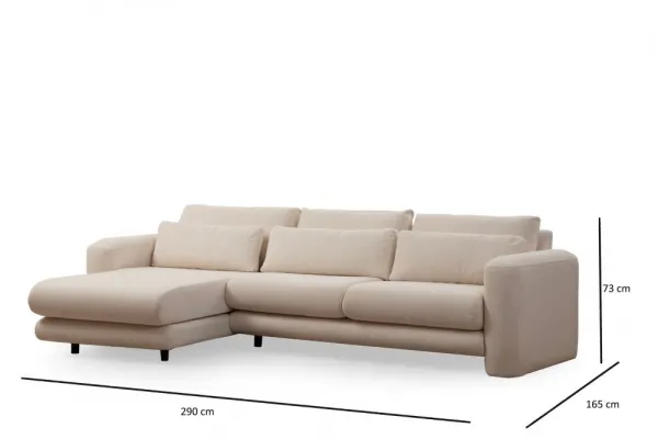 Rohová sedacia súprava / Rohová pohovka Lily Corner Left Cream