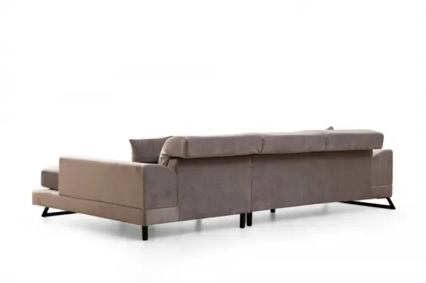 Hanah Home Rohová sedací souprava Frido 308 cm světle šedá pravá