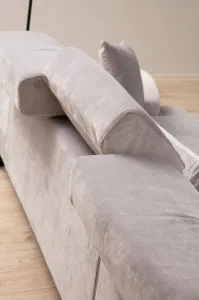 Hanah Home Rohová sedací souprava Frido 308 cm světle šedá levá