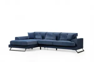 Hanah Home Rohová sedací souprava Frido 308 cm modrá levá