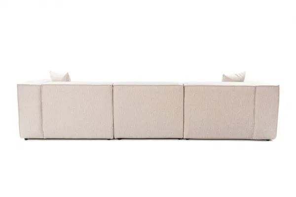Rohová sedacia súprava / Rohová pohovka Lora (L1-O1-1R-POUFFE ) - Light Brown