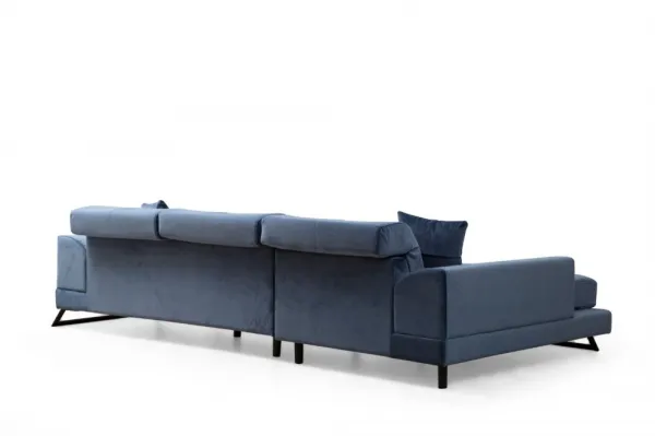 Hanah Home Rohová sedací souprava Frido 308 cm modrá levá