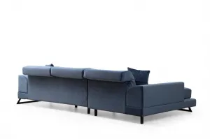 Hanah Home Rohová sedací souprava Frido 308 cm modrá levá