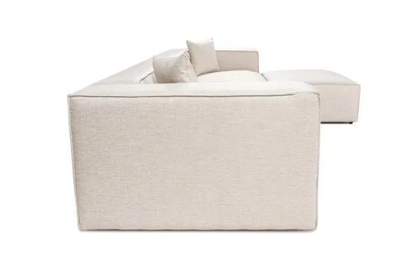 Rohová sedacia súprava / Rohová pohovka Lora (L1-O1-1R-POUFFE ) - Light Brown