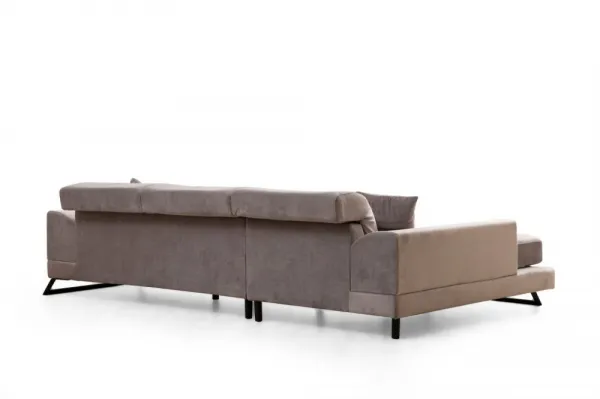 Hanah Home Rohová sedací souprava Frido 308 cm světle šedá levá