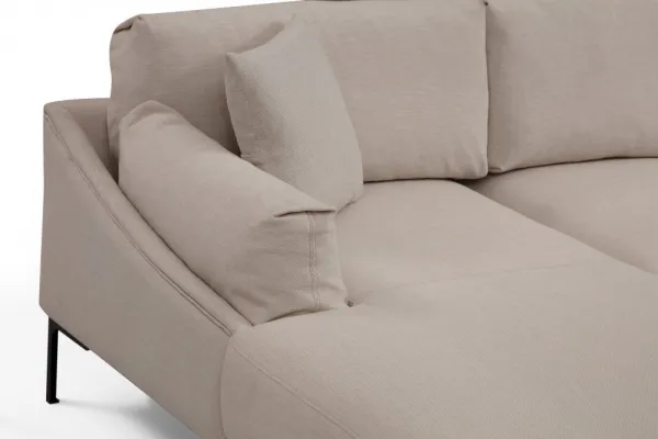 Hanah Home Rohová sedací souprava Leo 255 cm krémová levá