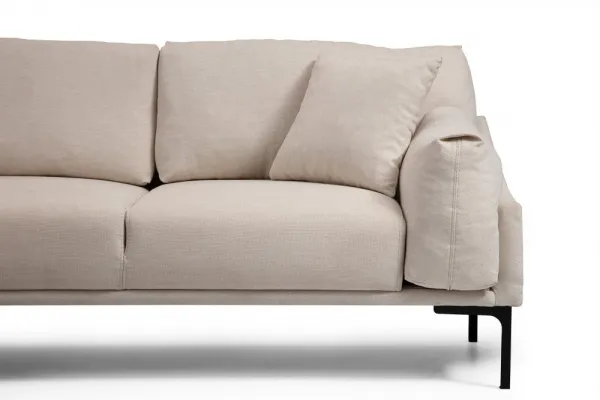 Hanah Home Rohová sedací souprava Leo 255 cm krémová levá