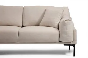 Hanah Home Rohová sedací souprava Leo 255 cm krémová levá