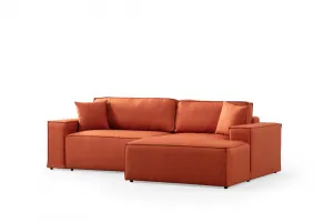 Rohová rozkladacia pohovka Pırlo Corner Right - Orange