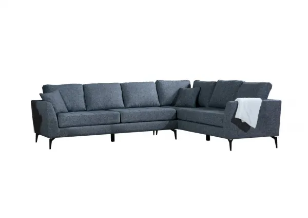 Hanah Home Rohová sedací souprava Tempo 300 cm tmavě šedá pravá
